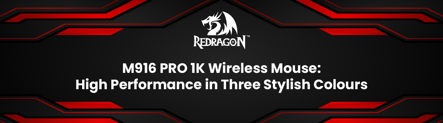 M916 PRO 1K Wireless Mouse: High Performance in 3 Stylish Colours