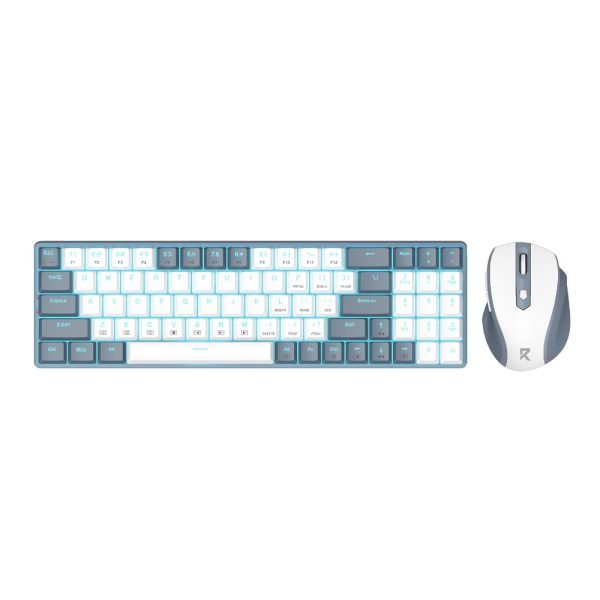BS8772 Wireless Keyboard and Mouse Combo - Grey/White