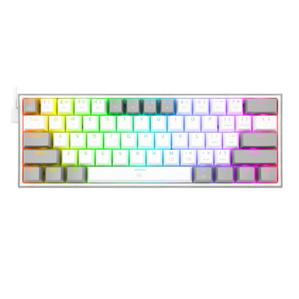 K617 FIZZ 60% Wired RGB Gaming Keyboard - White/Grey