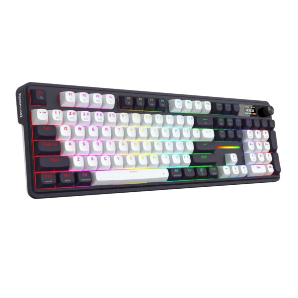 K762WB-RGB-PRO LCD Full-size Gasket Mechanical Keyboard - Black