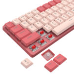 BS8772 Wireless Keyboard and Mouse Combo - Red/Pink - Image 6