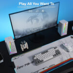 GS20W ANVIL 3W 2.0 RGB Stereo Desktop PC Speakers - White - Image 7