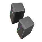 2.0 Satellite Speaker ANVIL 2 x 3W RGB USB|Aux Gaming Speaker - Black - Image 3