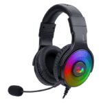 Over-Ear PANDORA USB (Power Only)|Aux (Mic and Headset) RGB Gaming Headset - Black