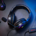 Over-Ear PANDORA USB (Power Only)|Aux (Mic and Headset) RGB Gaming Headset - Black - Image 5