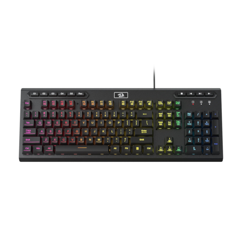 RD-K513-RGB_wr_01 ADITYA Membrane Keyboard - Black - Image 1