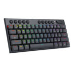 Horus Mini 61Key Red Switch RGB Low Profile Gaming Mechanical Keyboard - Black - Image 3