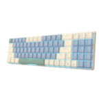 BS8772 Wireless Keyboard and Mouse Combo - Cream/Blue - Image 5
