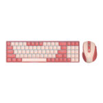 BS8772 Wireless Keyboard and Mouse Combo - Red/Pink