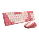 BS8772 Wireless Keyboard and Mouse Combo - Red/Pink - Image 4