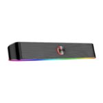 2.0 Sound Bar ADIEMUS 2 x 3W RGB USB|Aux PC Gaming Speaker - Black