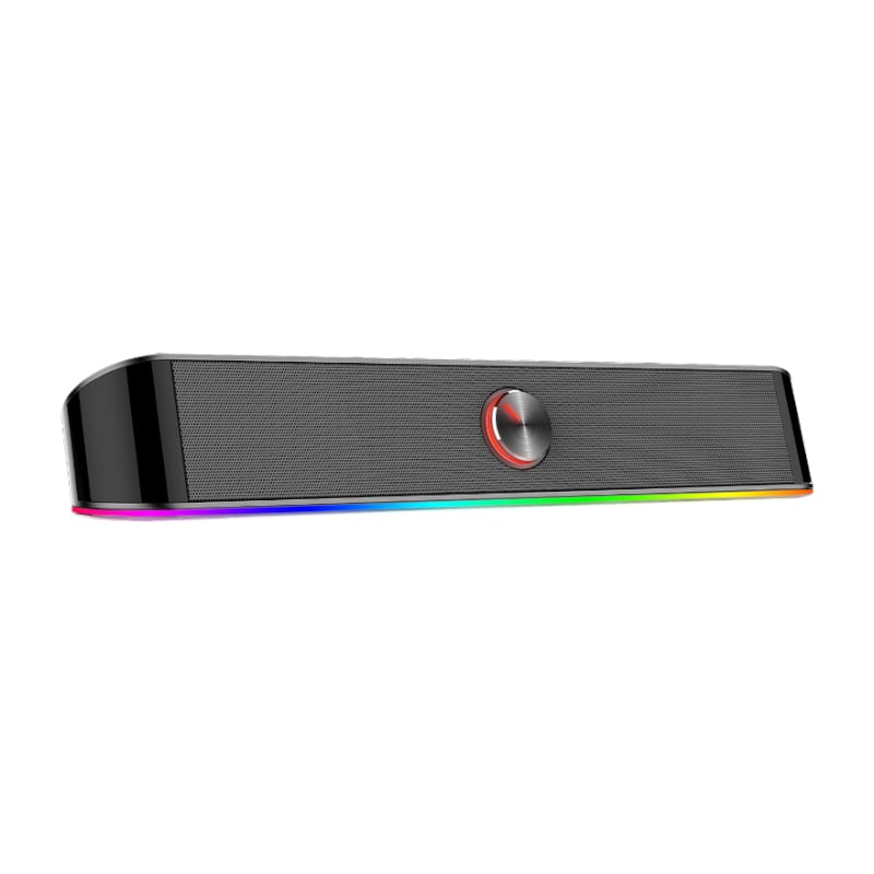 RD-GS560_wr_01 2.0 Sound Bar ADIEMUS 2 x 3W RGB USB|Aux PC Gaming Speaker - Black - Image 1