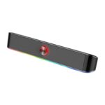 2.0 Sound Bar ADIEMUS 2 x 3W RGB USB|Aux PC Gaming Speaker - Black - Image 3