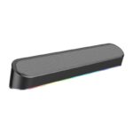 2.0 Sound Bar ADIEMUS 2 x 3W RGB USB|Aux PC Gaming Speaker - Black - Image 5