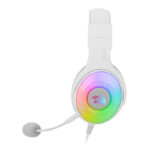 Over-Ear PANDORA USB (Power Only)|Aux (Mic and Headset) RGB Gaming Headset - White - Image 2
