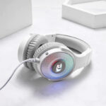 Over-Ear PANDORA USB (Power Only)|Aux (Mic and Headset) RGB Gaming Headset - White - Image 7
