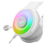 Over-Ear PANDORA USB (Power Only)|Aux (Mic and Headset) RGB Gaming Headset - White - Image 5