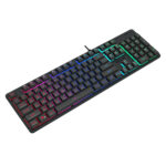 K521 Upgrade Rainbow LED 104-Key Membrane Gaming Keyboard - Image 2