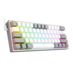 K617 FIZZ 60% Wired RGB Gaming Keyboard - White/Grey - Image 3
