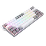 K617 FIZZ 60% Wired RGB Gaming Keyboard - White/Grey - Image 4