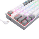 K617 FIZZ 60% Wired RGB Gaming Keyboard - White/Grey - Image 6