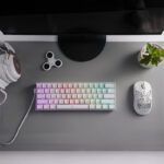 DRAGONBORN Wired Mechanical Keyboard RGB67Key Design - White - Image 7