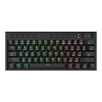 Horus Mini Pro 61Key Wireless Bluetooth Red Switch RGB Low Profile Gaming Mechanical Keyboard - Black