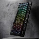 Horus Mini Pro 61Key Wireless Bluetooth Red Switch RGB Low Profile Gaming Mechanical Keyboard - Black - Image 6