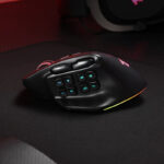 Aatrox Wireless 6200DP RGB MMO Gaming Mouse - Black - Image 4