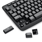 BK-7367 Full-size Ergonomic Wireless Membrane Office Keyboard - Black - Image 7