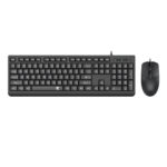 BS-7543 Wired Keyboard and Mouse Combo - Black
