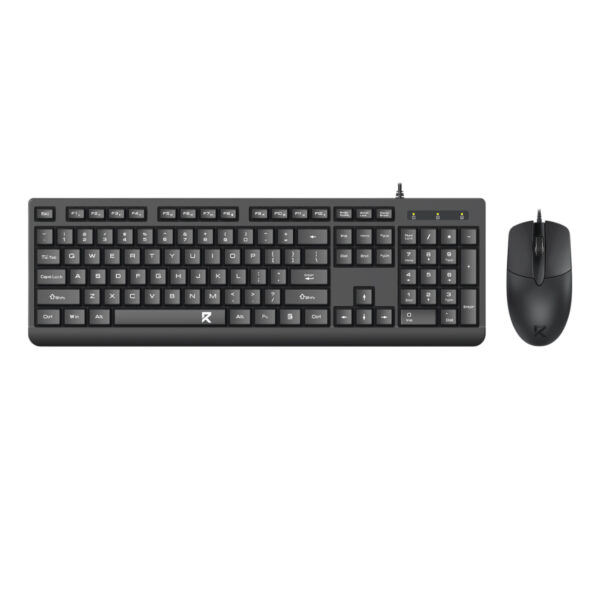 BS-7543 Wired Keyboard and Mouse Combo - Black