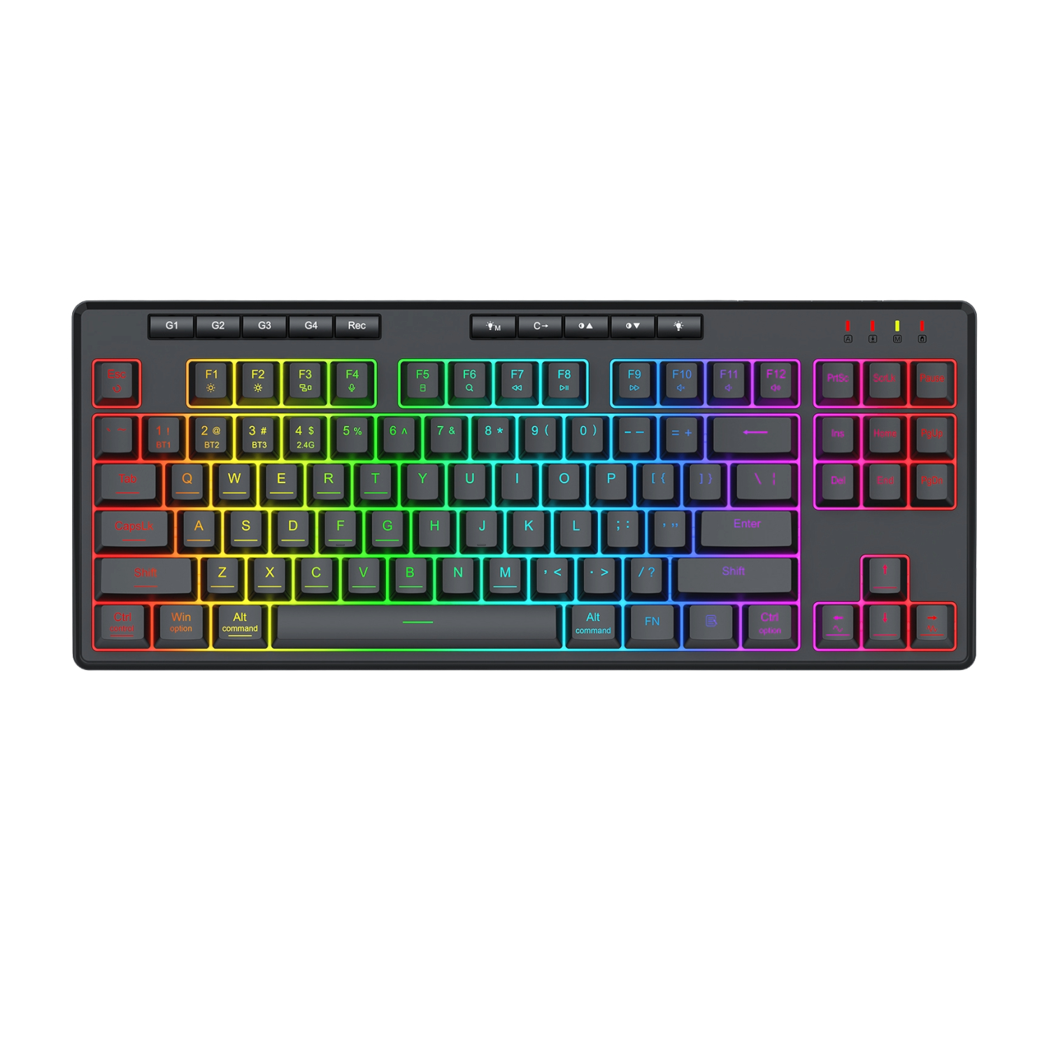 RD-K516RGB-PRO_Redragon-KB-Shiva-Pro-WRS-Black_Main SHIVA PRO Wireless keyboard - Black - Image 1