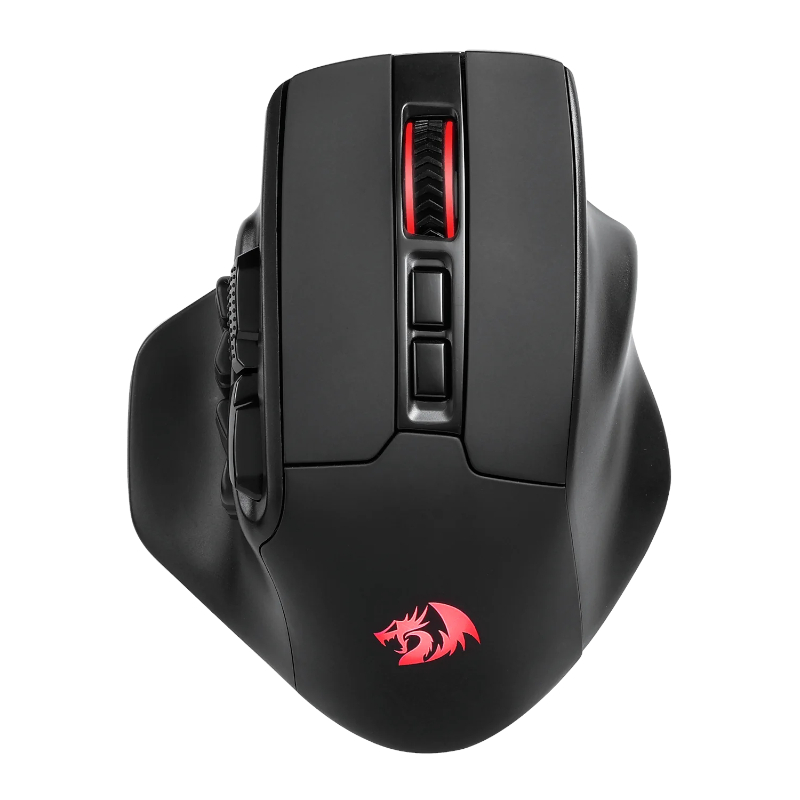 RD-M811RGB-PRO_wr_01 Aatrox Wireless 6200DP RGB MMO Gaming Mouse - Black - Image 1