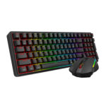 S162 RGB 3-Mode Wireless Mechanical Gaming Keyboard and Mouse Combo - Black - Image 2