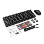 S162 RGB 3-Mode Wireless Mechanical Gaming Keyboard and Mouse Combo - Black - Image 7