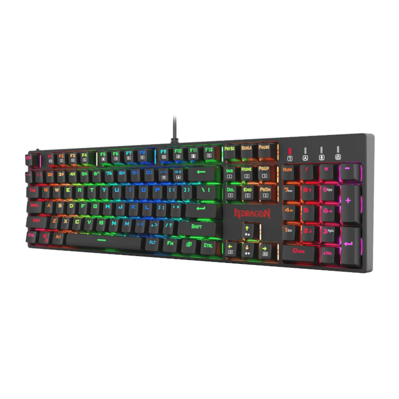 RD-K582RGB_wr_01 SURARA MECHANICAL RGB Gaming Keyboard - Black - Image 1
