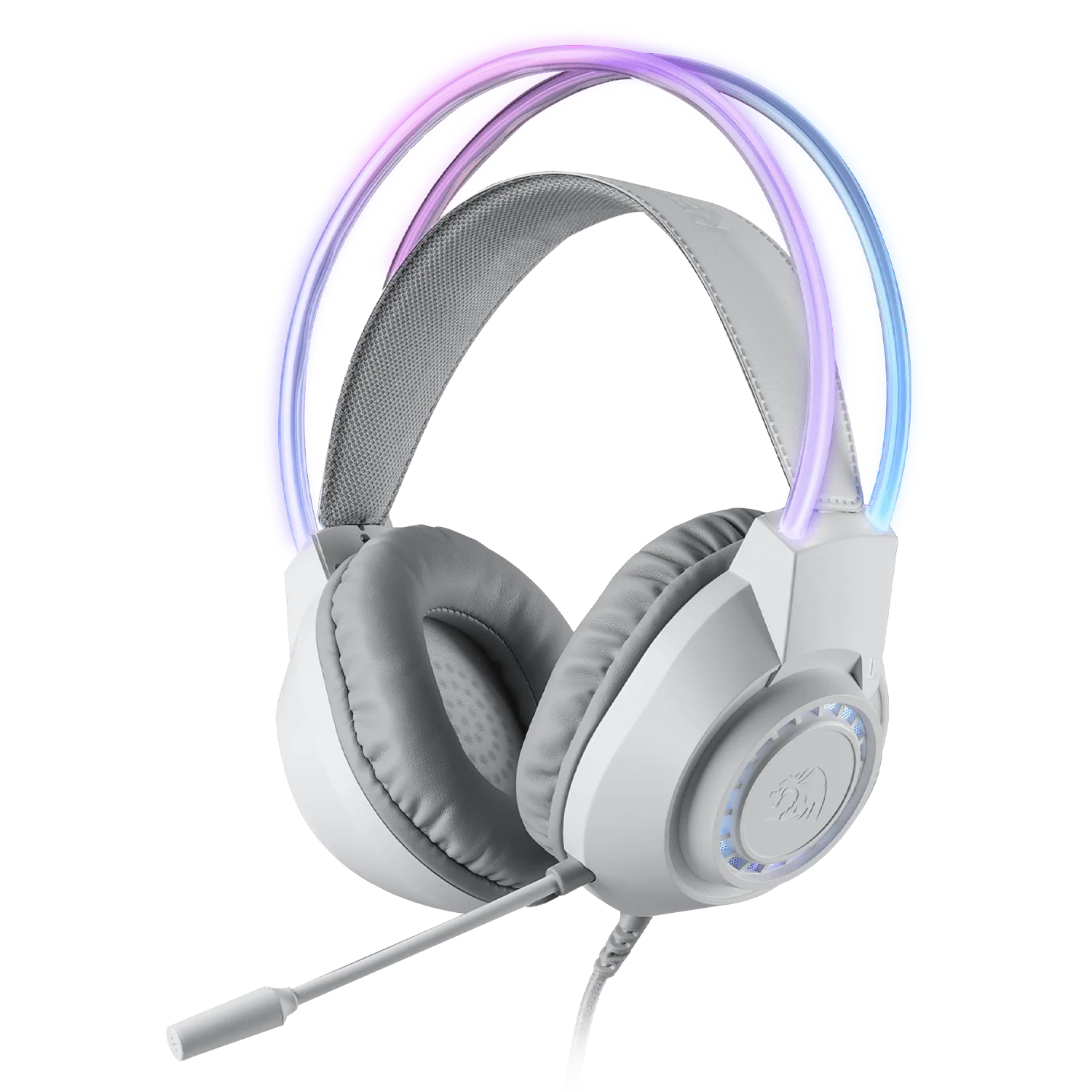 Redragon-SCREAM-H231-Wired-Gaming-Headset-white-wr-01 SCREAM Over-Ear RGB Gaming Headset - White - Image 1