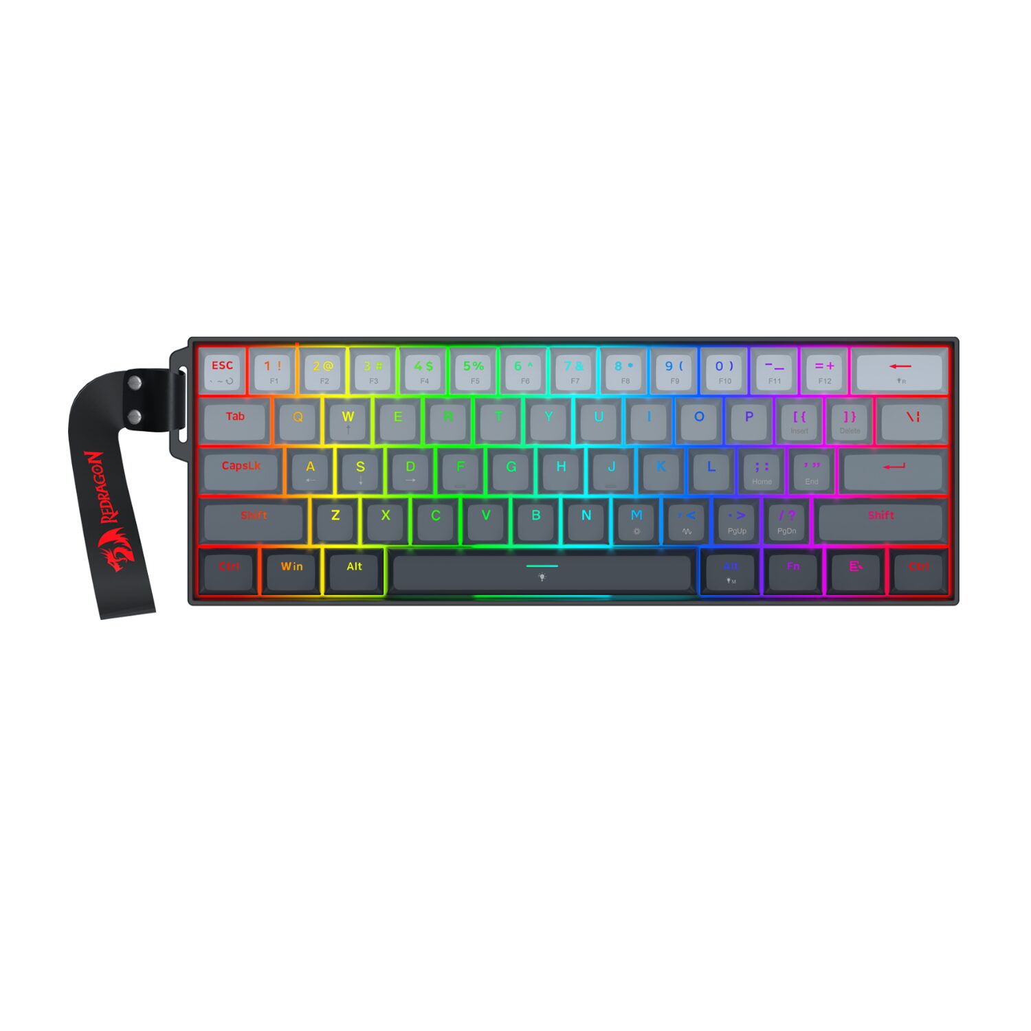 RD-K617GGB-RGB-MP_REDRAGON_KB_FIZZ_WIRED_GRY_wr_01 FIZZ Magnetic+ Wired 60% Gaming Keyboard - Image 1