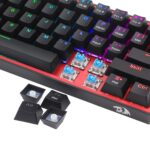 K616 FIZZ Pro 61-Key RGB Mechanical Gaming Keyboard – Black (60%, RGB, Wireless/Wired, Hot-Swappable) - Image 7