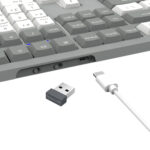 BK-7485 Wireless Office Keyboard - Grey - Image 7