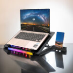 Dual USB 5 Fan RGB Gaming Notebook Stand - Image 6