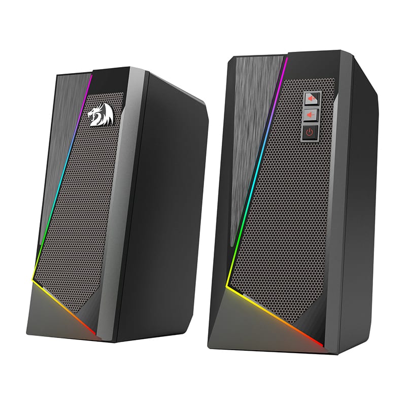 RD-GS520_wr_01 2.0 Satellite Speaker ANVIL 2 x 3W RGB USB|Aux Gaming Speaker - Black - Image 1