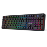 RM104 PRO VOLCANO RGB Wireless Membrane Gaming Keyboard - Black - Image 3