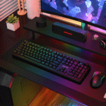 RM104 PRO VOLCANO RGB Wireless Membrane Gaming Keyboard - Black - Image 6