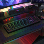 RM104 PRO VOLCANO RGB Wireless Membrane Gaming Keyboard - Black - Image 7