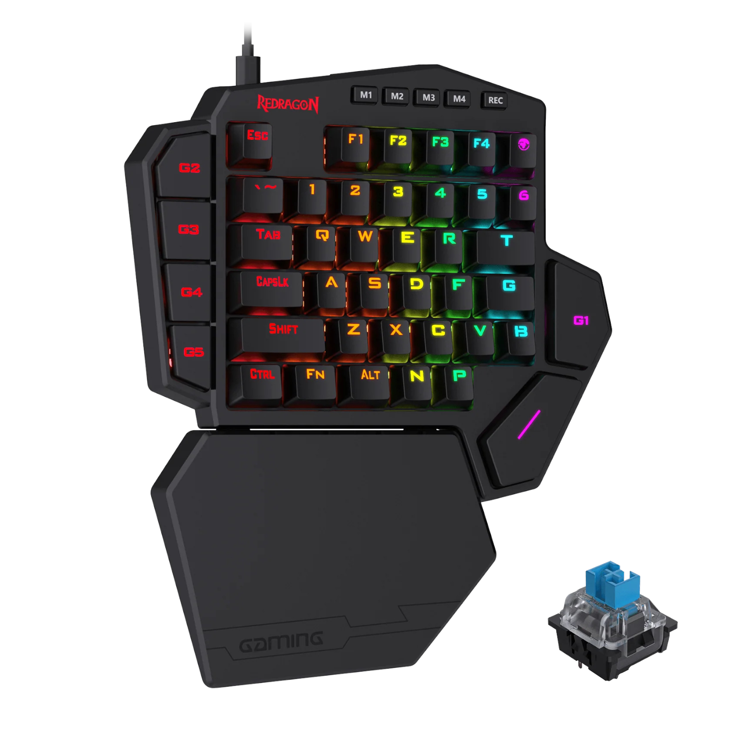 RD-K585RGB-PRO-B_Redragon-K585-DITI-ELITE-PRO-RGB-40-Wireless-Mechanical-Gaming-Keyboard-Blue-Switches_wr_01a K585 DITI ELITE PRO RGB 40% Wireless Mechanical Gaming Keyboard - Blue Switches - Image 1