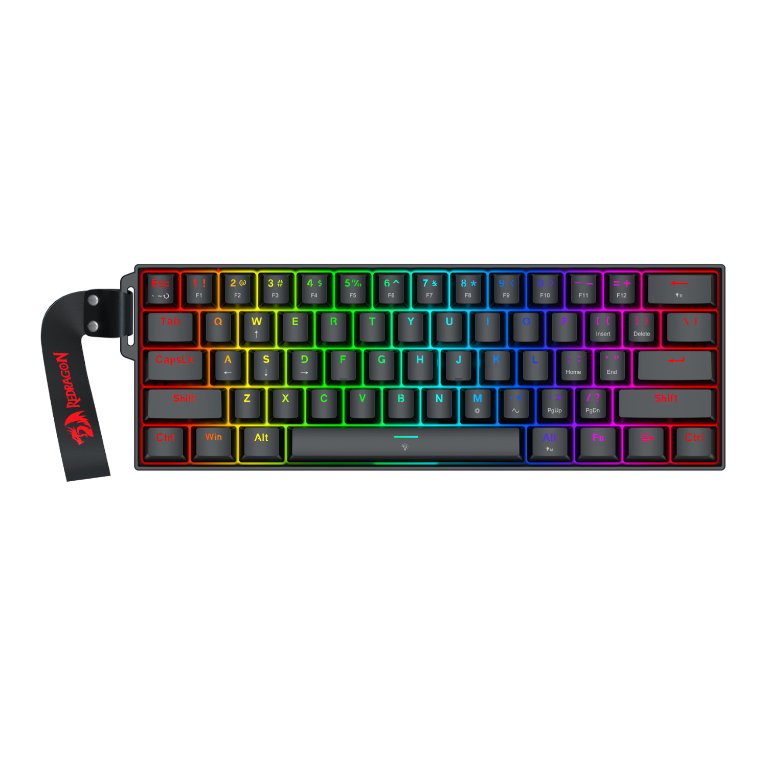 RD-K617RGB-MP_Redragon-FIZZ-Magnetic-Plus-60-RGB-Gaming-Keyboard-Black_wr_01a FIZZ Magnetic Plus 60% RGB Gaming Keyboard - Black - Image 1