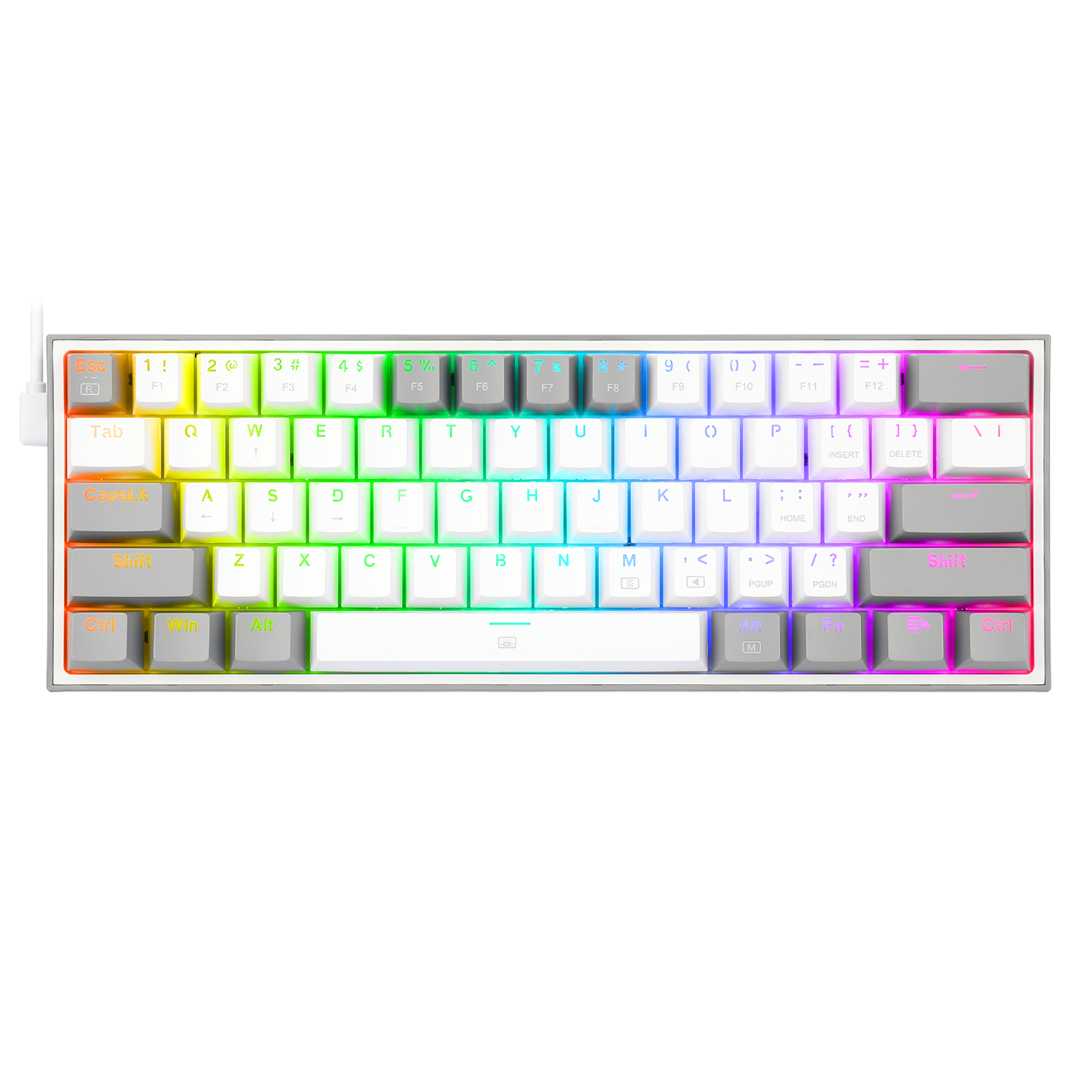 RD-K617W-RGB_REDRAGON-KB-MECH-FIZZ-RGB-GR_wr_01 K617 FIZZ 60% Wired RGB Gaming Keyboard - Image 1