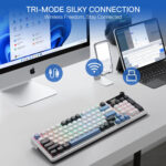 K719WGB GALATIN RGB PRO Full sized Wireless Gaming Keyboard - White - Image 2